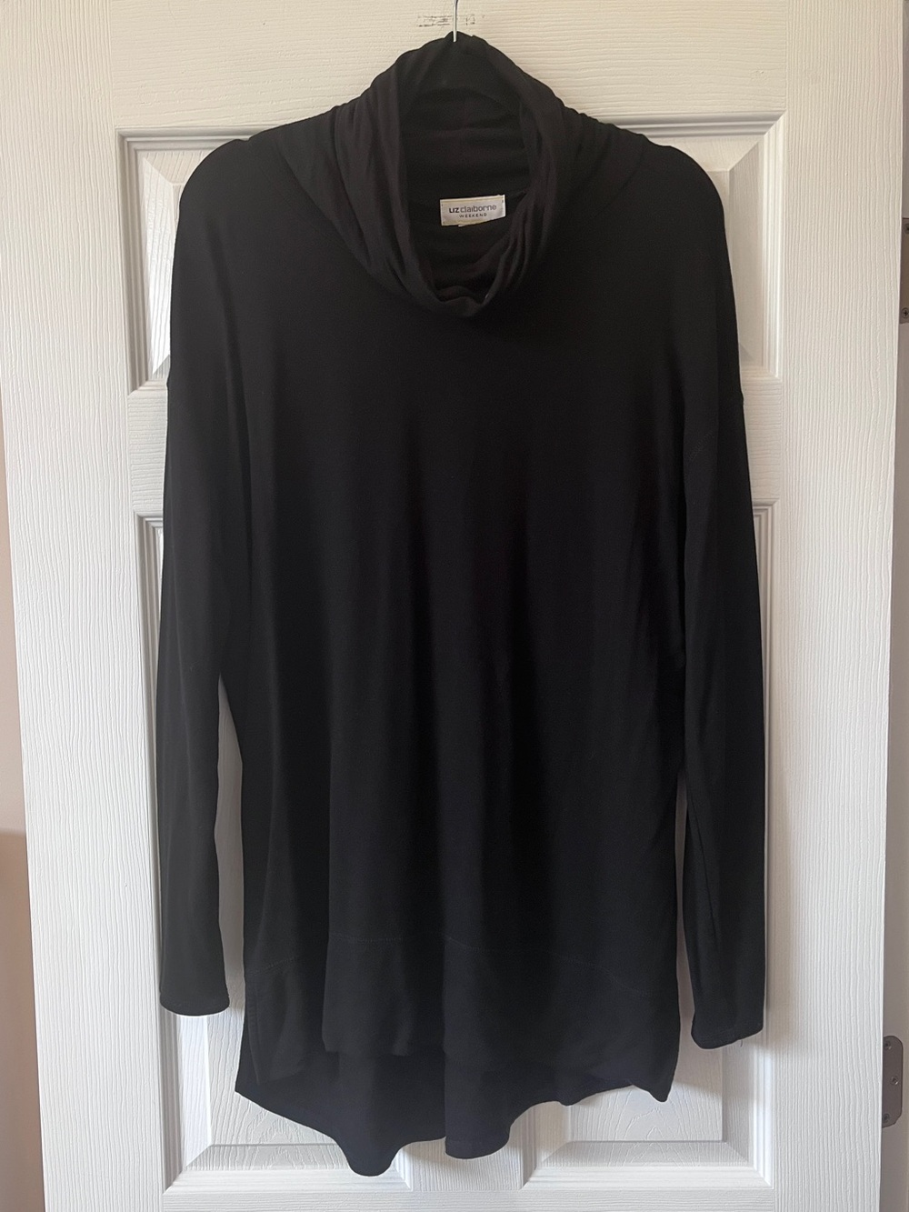 Liz Claiborne Weekend Black Cowl Neck Tunic